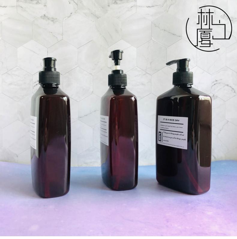 ディスペンサー 詰め替えボトル 北欧風 空ボトル ポンプ式 シャンプー ボディソープ ハンドソープ ローション プラスチック製 ホテル 宿泊施設 旅行用 バスルーム