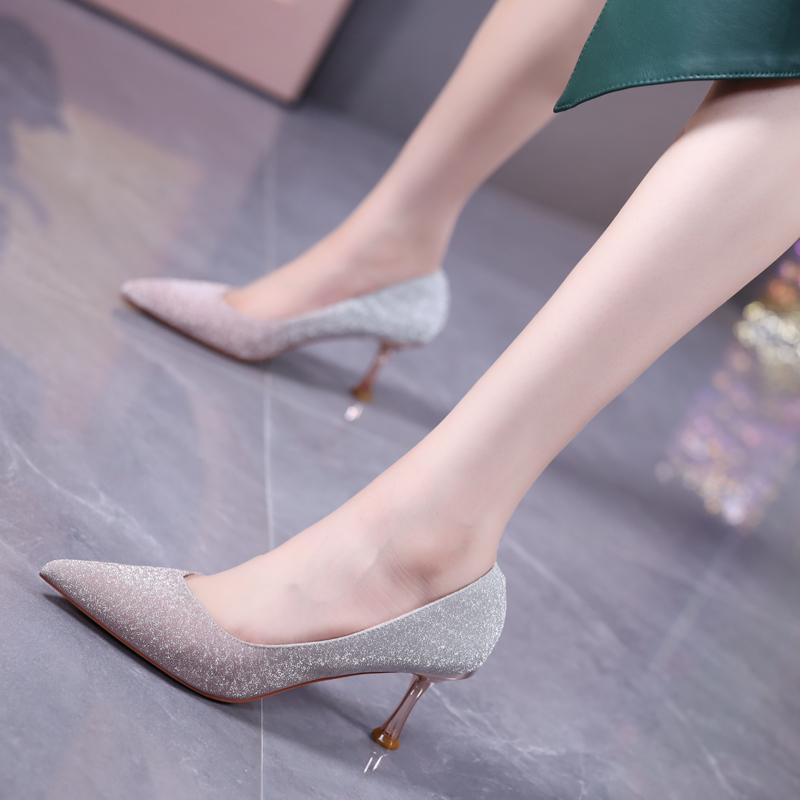 パンプス 痛くなりにくい フォーマル 結婚式 ハイヒール レディース シンプル グラデーション キラキラ 春 ドレス ピンク シルバー ゴールド