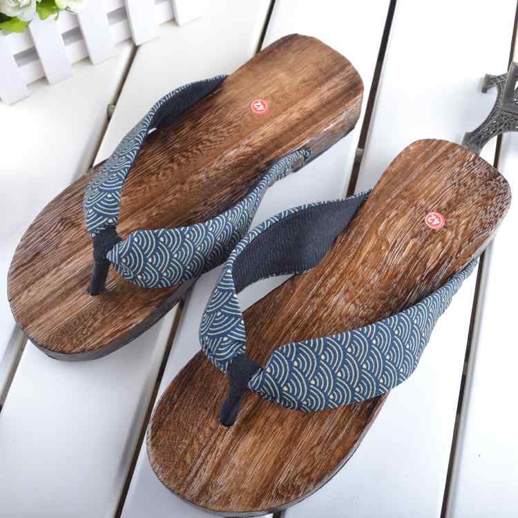下駄 メンズ 紳士 焼桐 和装 角型 鼻緒 サンダル トングタイプ 軽量 通気性 コットン製 配色 普段使い カジュアル 夏物 木製 EVAソール