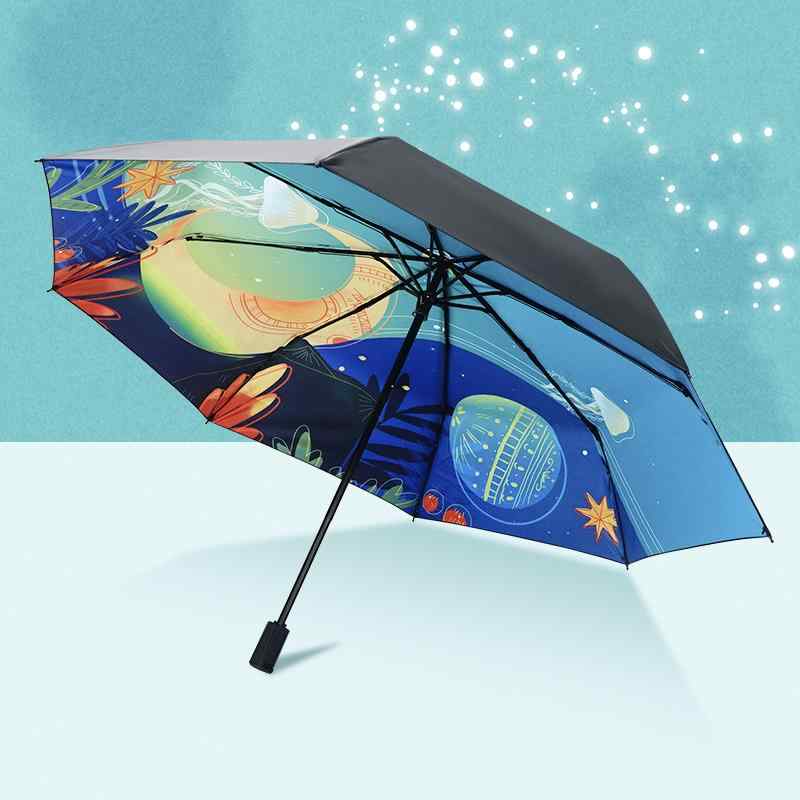 晴雨兼用傘 レディース 日傘 UVカット 紫外線対策 遮光 折りたたみ傘 三つ折り 軽量 コンパクト 携帯 UPF50 手書き風 イラスト おしゃれ