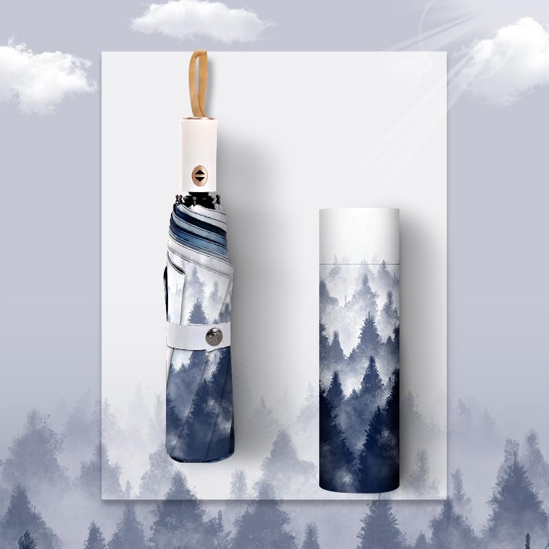 傘 男性用 女性用 全自動 折りたたみ傘 晴雨兼用 UVカット 遮光 UPF50 軽量 コンパクト シンプル ポリエステル 三つ折り