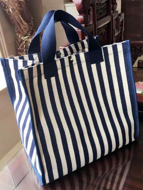 トートバッグ レディース 大容量 エコバッグ 買い物バッグ 手提げ 肩掛け 収納バッグ 防水 キャンバス 普段使い 旅行 通勤 通学 ストライプ柄