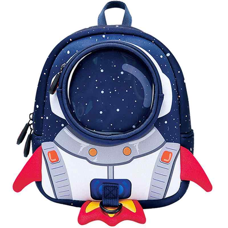 リュックサック 男の子 ベビー キッズ 幼児 園児 迷子防止 ロケット柄 キャラクター 軽量 かわいい 通園 遠足 デイパック 子供 バックパック 鞄 ブルー パープル 青 紫