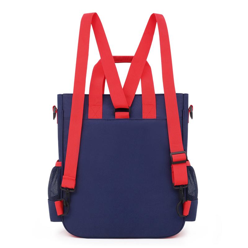 リュックサック ショルダーバッグ キッズ 小学生 中学生 通学 塾 習い事 男女兼用 イギリス風 大容量 多機能 ダブルポケット 仕切り 軽量 赤 青 緑 ピンク ブラウン(4.0)