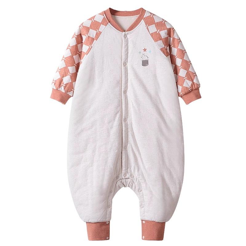 ベビー スリーパー 新生児 赤ちゃん 秋冬 冬用 厚手 綿 コットン あったか 暖か 柔らか ふわふわ ロン..