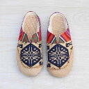 スリッポン かかとなし レディース おしゃれ 刺繍 歩きやすい 履きやすい エスニック メンズ リネン ラウンドトゥ ぺたんこ レトロ 春夏 カジュアル