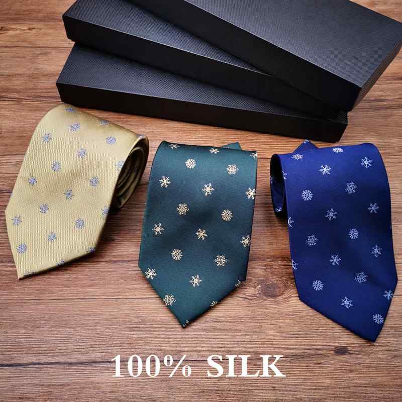 ネクタイ メンズ 男性用 スノードット アーミーグリーン ワイド 幅広 ウール裏地 色織り カジュアル ビ..