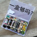 指スケ フィンガーボード ミニ スケボー 6点セット 収納ケース プラスチック 滑り止め ベアリングレス おしゃれ おもちゃ インテリア 子供 男の子 女の子 ...