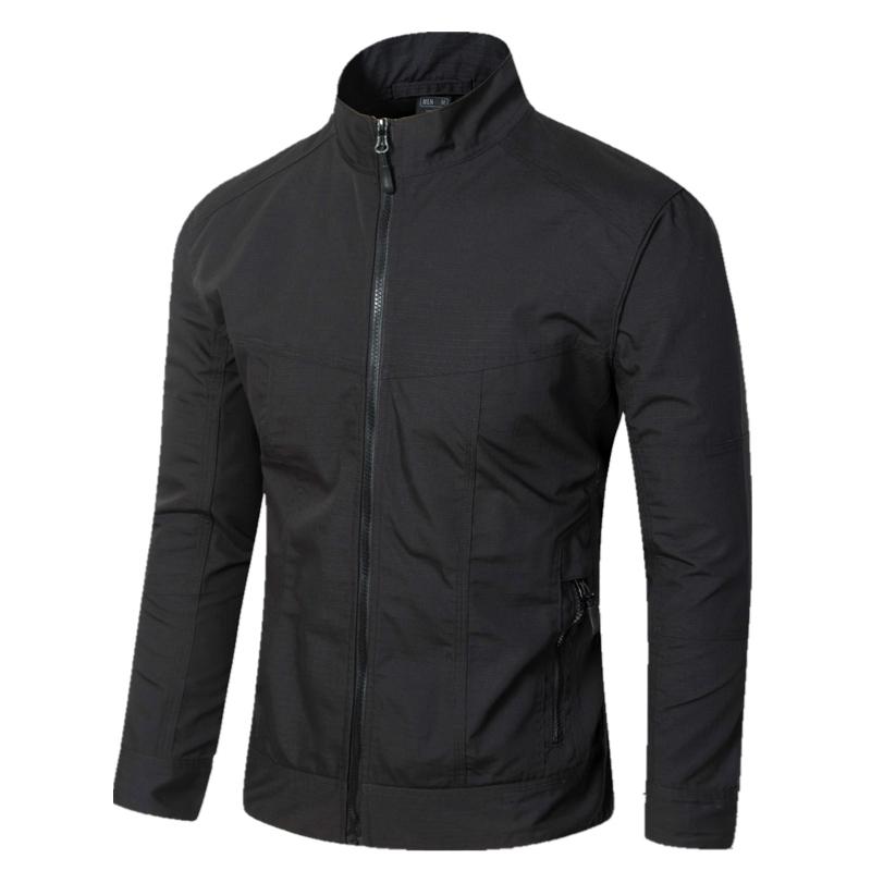 メンズ 春秋 アウトドア 部隊 防風 防水 ジャケット タクティカル 登山 作業服 ウェアラブル ブラック
