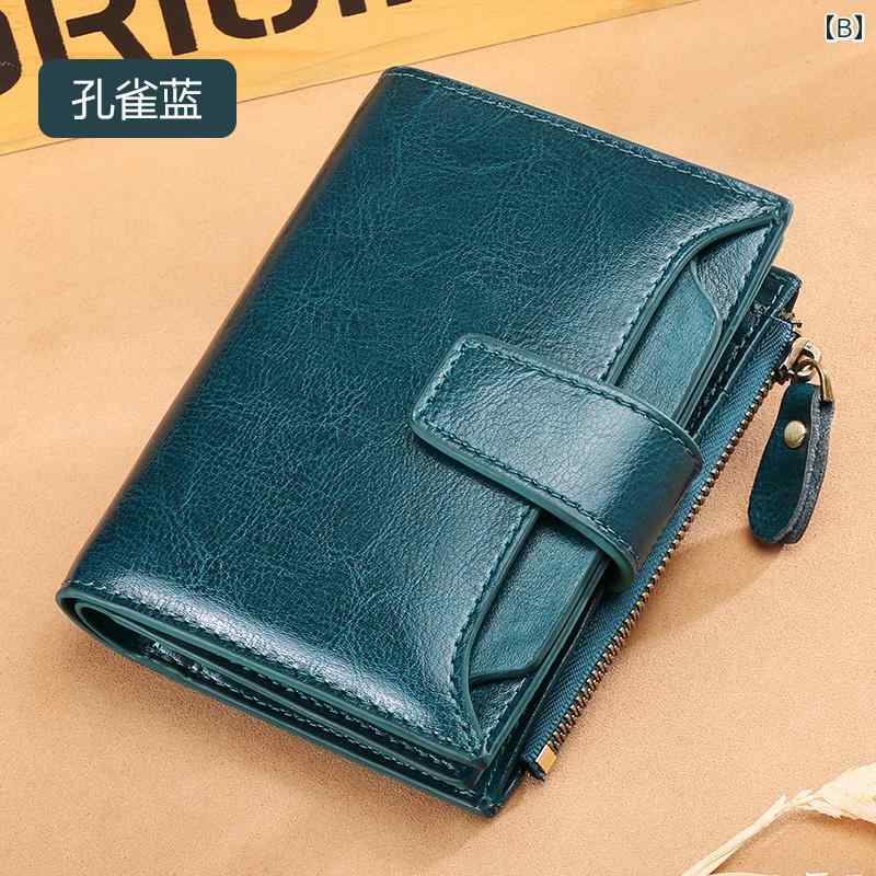 ミニ財布 レディース 革 牛革 三つ折り コンパクト ウォレット 多機能 収納力抜群 カード入れ 小銭入れ シンプル おしゃれ ブラック ワインレッド