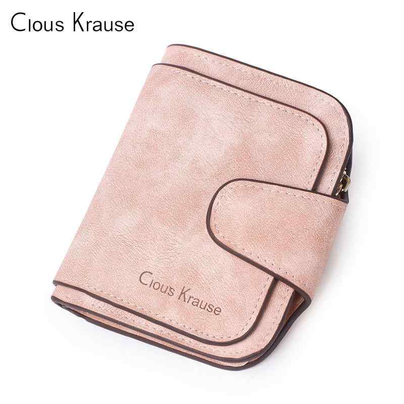 二つ折り財布 レディース コンパクト ミニ財布 小銭入れ 多機能 ホック開閉 縦型 PUレザー 札入れ カード入れ ファスナーポケット おしゃれ シンプル グレー ピンク ブラウン デイリー