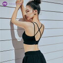 スポーツブラ レディース ヨガ フィットネス 美背 ハイサポート ノンワイヤー 吸汗速乾 細ストラップ カップ タンクトップ ブラジャー