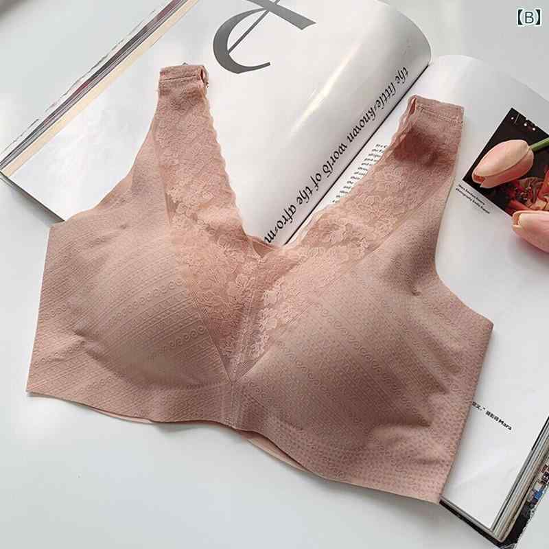スポーツブラ レディース 女性用 ノンワイヤー シームレス ラテックス 谷間メイク 美背 2WAY ブラトップ 一体型カップ 大きいサイズ 春夏 フィットネス