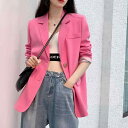 カジュアル ジャケット レディース 春 アウター 大きいサイズ ビッグシルエット ゆったり 長袖 おしゃれ ショート オフィス 通勤 白 黒 ピンク