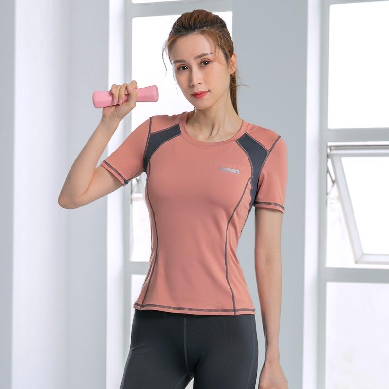 ヨガウェア レディース 半袖 Tシャツ カットソー 春夏 ポリエステル 速乾 高伸縮 通気性 ゆったり リラックスフィット 着痩せ効果 配色切り替え メッシュ シンプル おしゃれ ジム フィットネス スポーツ トップス