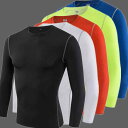 スポーツウェア メンズ 秋冬 コンプレッション 長袖 Tシャツ 吸汗速乾 ハイストレッチ 通気性 フィットネス ジム トレーニング バスケットボール ナイロン