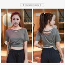 Tシャツ レディース 大きいサイズ ヨガウェア ジム トレーニング フィットネス ランニング 運動用 半袖トップス 吸汗速乾 速乾性 ゆったり ルーズフィット ...