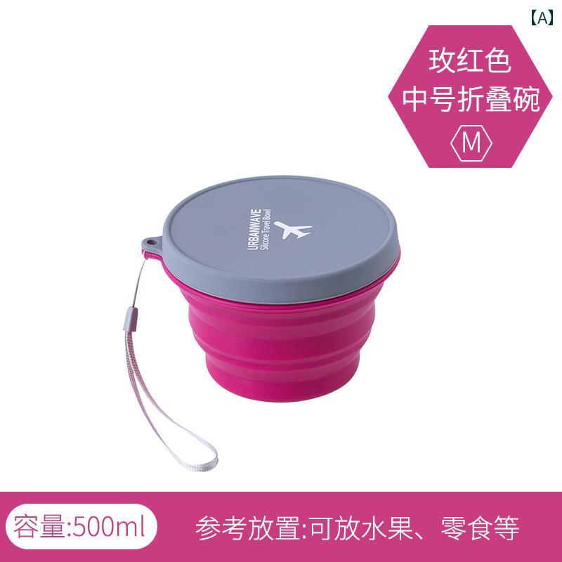 カップ ボウル 折りたたみ式 伸縮式 ポータブル 大容量 熱湯 食品用シリコン製 旅行 登山 ハイキング ..