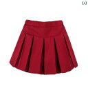 スカート 女の子 キッズ ジュニア チェック柄 プリーツ ミニ丈 ショート丈 制服風 スクールスタイル 通学 発表会 衣装 ポリエステル 再生 ドレープ感 ワインレッド ネイビー