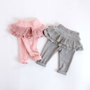 スカッツ ベビー キッズ 女の子 綿 コットン 春秋 切り替え おしゃれ ふわふわチュールスカート レギンス 長ズボン お出かけ 普段使い ピンク