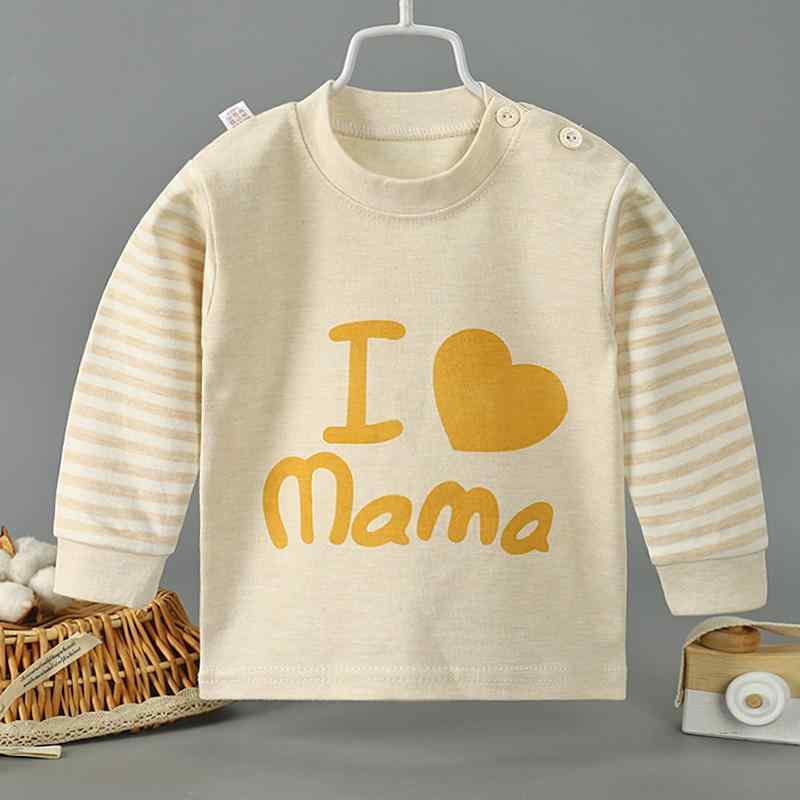 ベビー インナーシャツ 男女兼用 綿 長袖 暖かい 肌着 赤ちゃん 乳幼児 子供 ルームウェア 部屋着 パジ..