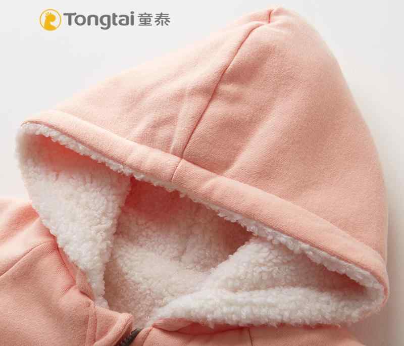 ジャケット ベビー キッズ 男女兼用 子供服 裏起毛 フード ジップアップ 防寒 暖かい 厚手 冬 お出かけ キャラクター コットン ポリエステル グレー ブルー ピンク