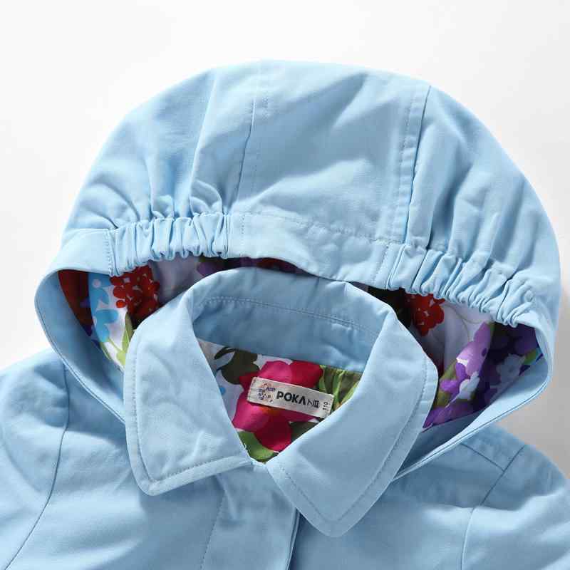 ウインドブレーカー 女の子 キッズ ジュニア フード フード取り外し 綿 厚手 暖かい スプリングコート 無地 カジュアル 前開きボタン 春夏