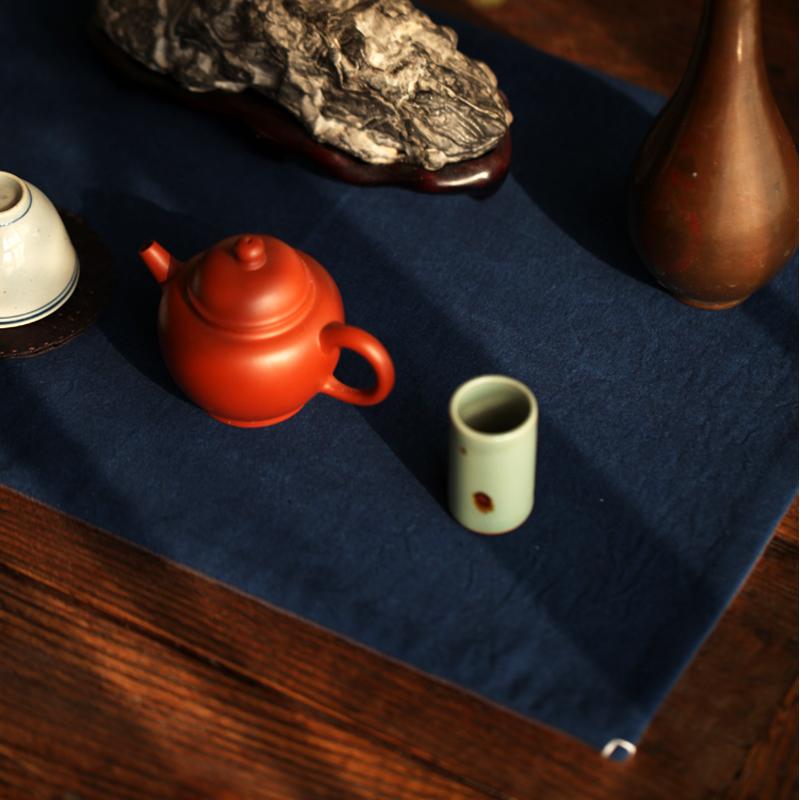 茶席 日式 手作り 茶卓布 テーブルクロス 茶巾 多用途 茶道 用品 布製 敷物 茶器 飾り インテリア 小物 藍 格子柄 チェック 花柄 おもてなし