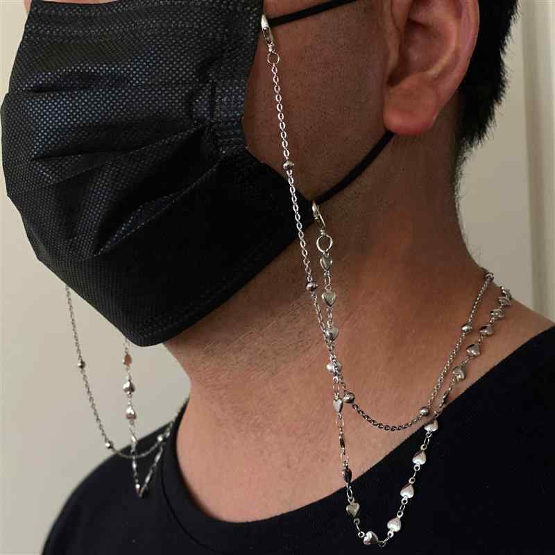 Protective Masks - チェーン 男女兼用 マスク用 眼鏡 メガネ メタル製 合金 クロス 十字架 チャーム おしゃれ 落下防止 紛失防止 ネック ストラップ 普段使い カジュアル