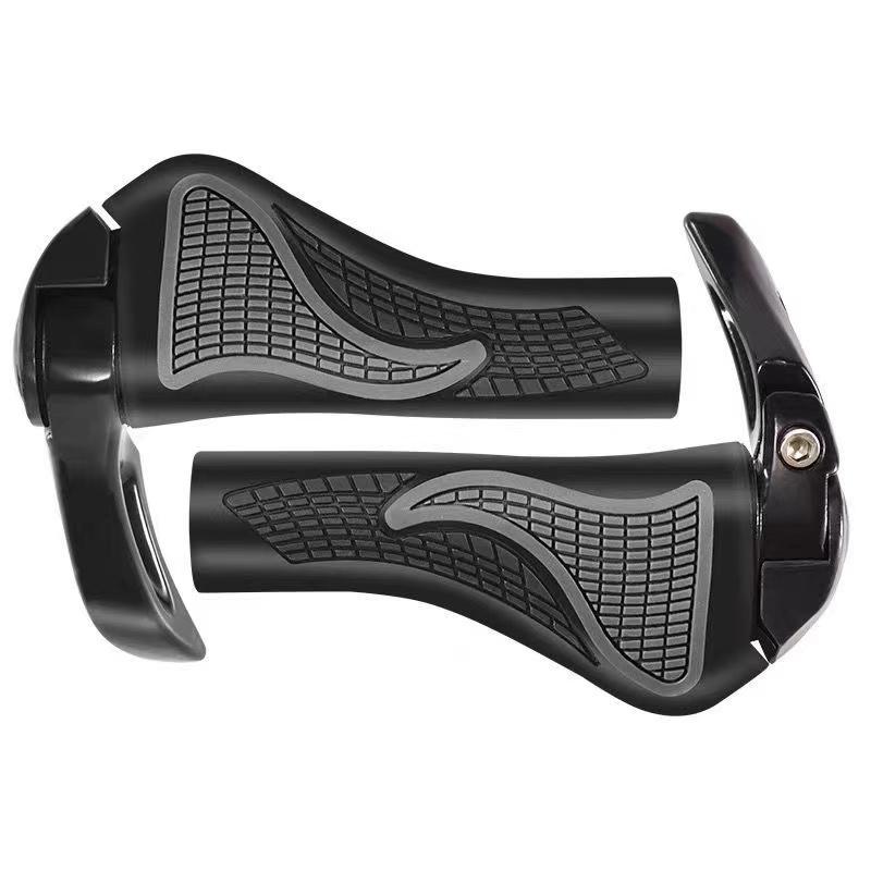 自転車 ハンドルグリップ バーエンドバー マウンテンバイク ロードバイク アルミ合金 軟質ゴム ラバー ..