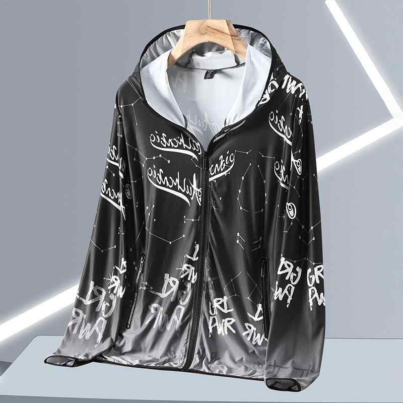 UVカットパーカー メンズ 大きいサイズ ゆったり ビッグシルエット 体型カバー 薄手 軽量 接触冷感 速乾 ウィンドブレーカー 通気性 アウトドア スポーツ グラデーションカラー 春夏