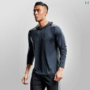 Tシャツ メンズ 男性用 長袖 トップス 速乾 吸汗速乾 薄手 軽量 ランニング トレーニング フィットネス スポーツウェア インナー クルーネック ラウンドネック ゆったり リラックスフィット 伸縮性 ストレッチ ポリエステル スパンデックス