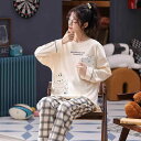 パジャマ レディース 長袖 かわいい ルームウェア 部屋着 上下 長ズボン カジュアル 綿 春秋冬 韓国 ゆったり 動物 クマ 猫