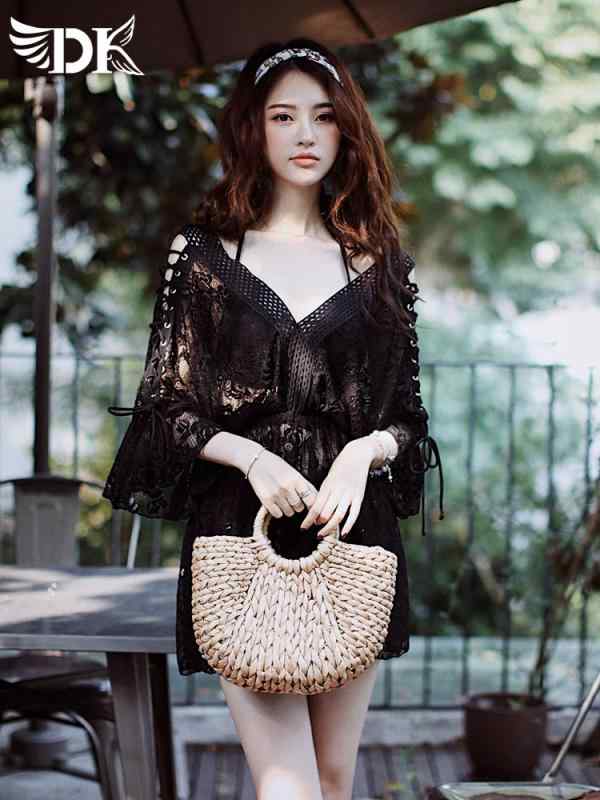 水着 レディース 3点セット セパレート ビキニ 体型カバー お腹カバー 細見え 温泉 プール リゾート エレガント フェミニン 上品 スイ..