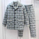 パジャマ 冬用 あったかい 寝巻 珊瑚 フリース キルト メンズ パジャマ 3層 厚 チェック 柄 大サイズ コットン スーツ
