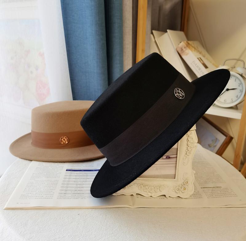 ハット レディース 女性用 秋冬 ウール フェルト 平天ハット フェドーラ ブリティッシュ レトロ 韓国風..