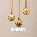 ネックレス コイン レディース チェーン スターリングシルバー 18Kメッキ ペンダント アクセサリー 星座 メダル ショート レトロ シンプル おしゃれ 誕生...