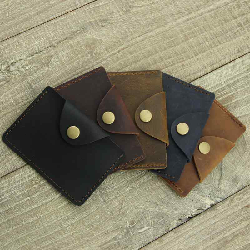 ミニ財布 メンズ 革 牛革 手作り 多機能 ICカードケース コインケース コンパクト フラップ式 ヴィンテージ レトロ 経年変化楽しめる スリム 薄型 ブラック ブラウン 横型 普段使い 通勤
