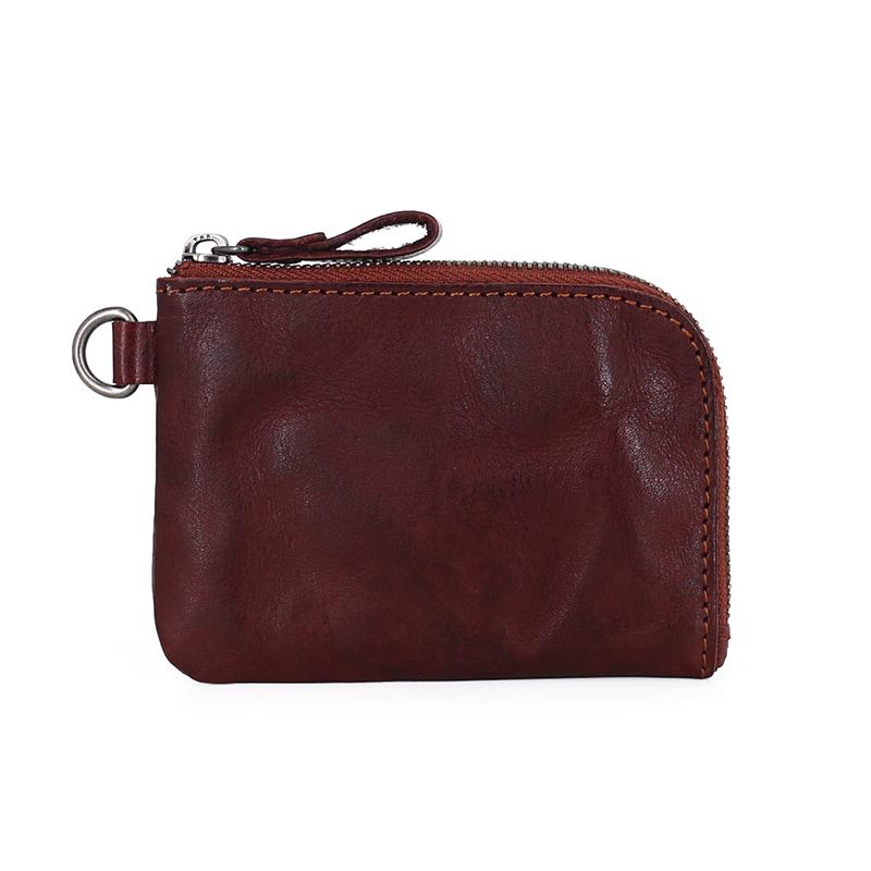 財布 メンズ レディース 革 牛革 ベジタブルタンニン鞣し コンパクト ミニ 二つ折り ファスナー 小銭入..