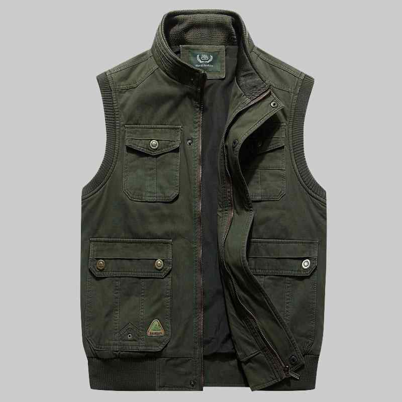 Vests - ベスト メンズ 大きいサイズ ゆったり 綿 多機能ポケット 釣り 撮影 アウトドア ジレ 男性用 大人 シニア 薄手