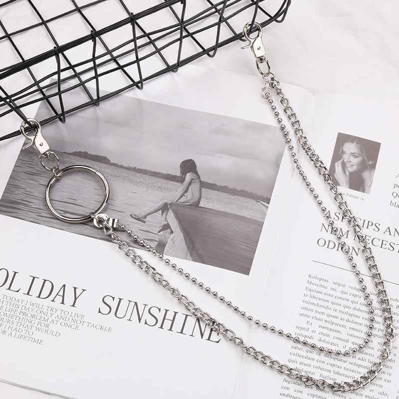 楽天フロントップ楽天市場店ウォレットチェーン メンズ ベルト デニム ヒップホップ パンク アクセサリー ストリート カジュアル シンプル かっこいい 2連 3連 メタル ベア バタフライ