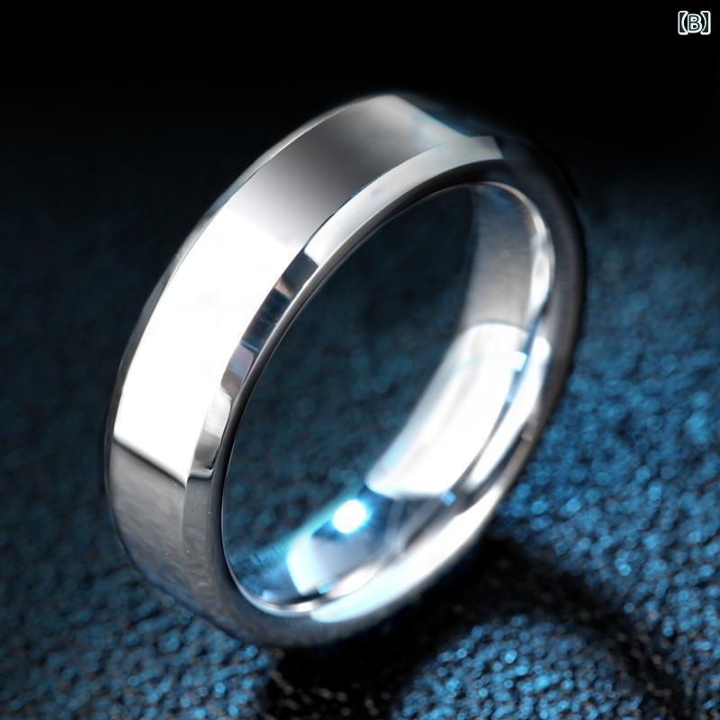 指輪 メンズ シンプル 光沢 タングステンリング 個性的 存在感 ストリート ピンキーリング 学生 カジュアルアクセサリー