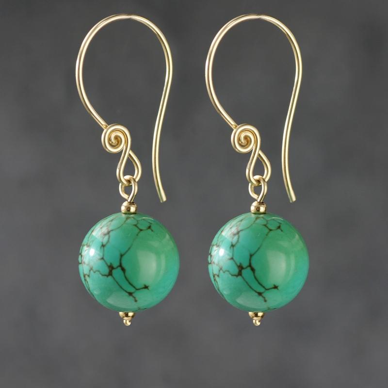 ピアス レディース ターコイズ 石 ブルー 青系 14KGF ゴールドフィルド ドロップピアス シルバー925 アクセサリー 普段使い カジュアル 上品 シンプル 揺れる