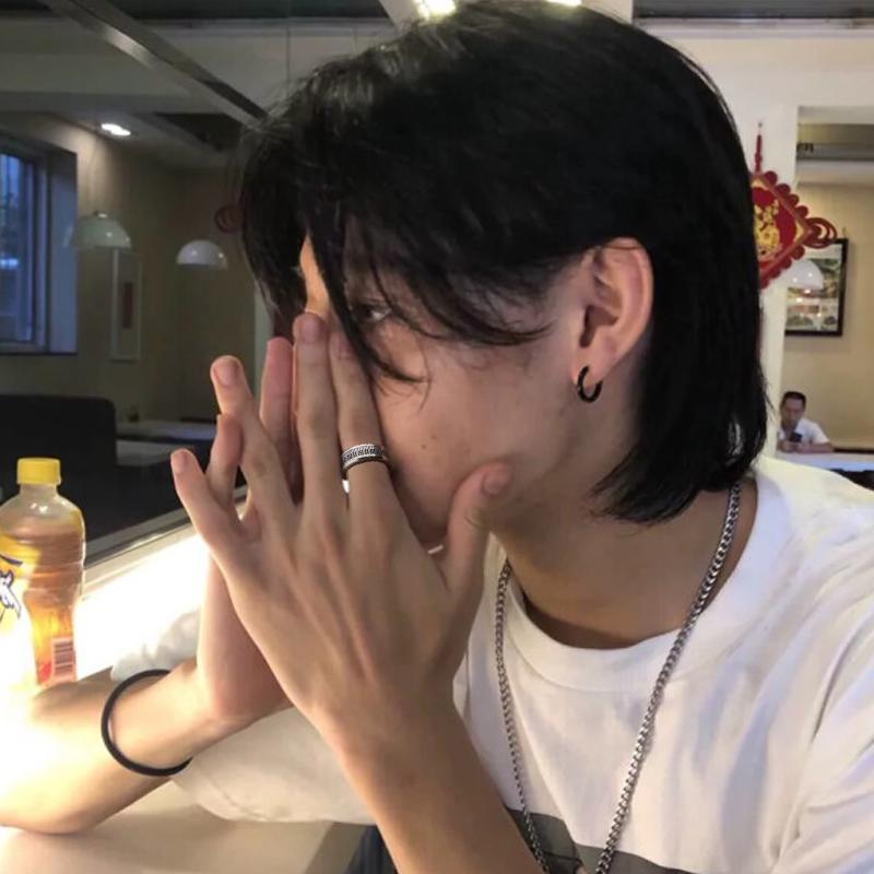 指輪 メンズ ピアノモチーフ 回転式 ステンレス製 韓流 おしゃれ 個性的 人差し指 ...