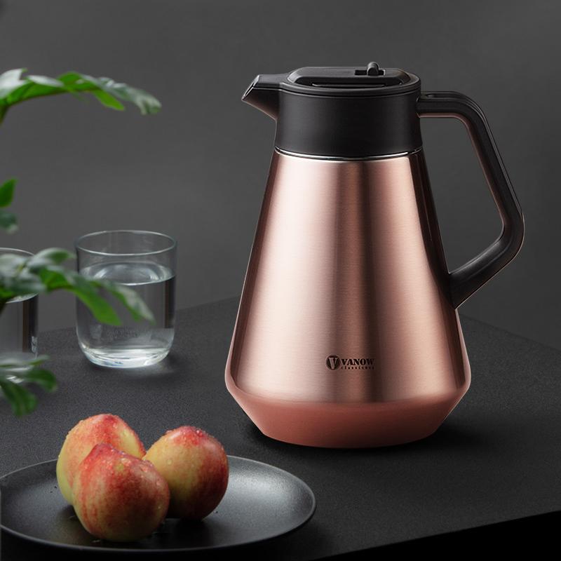 暖かいポット 家庭用 オフィス用 大容量 15L 316ステンレス 真空断熱 24時間暖かい 卓上 おしゃれ 欧風 ジェムグリーン