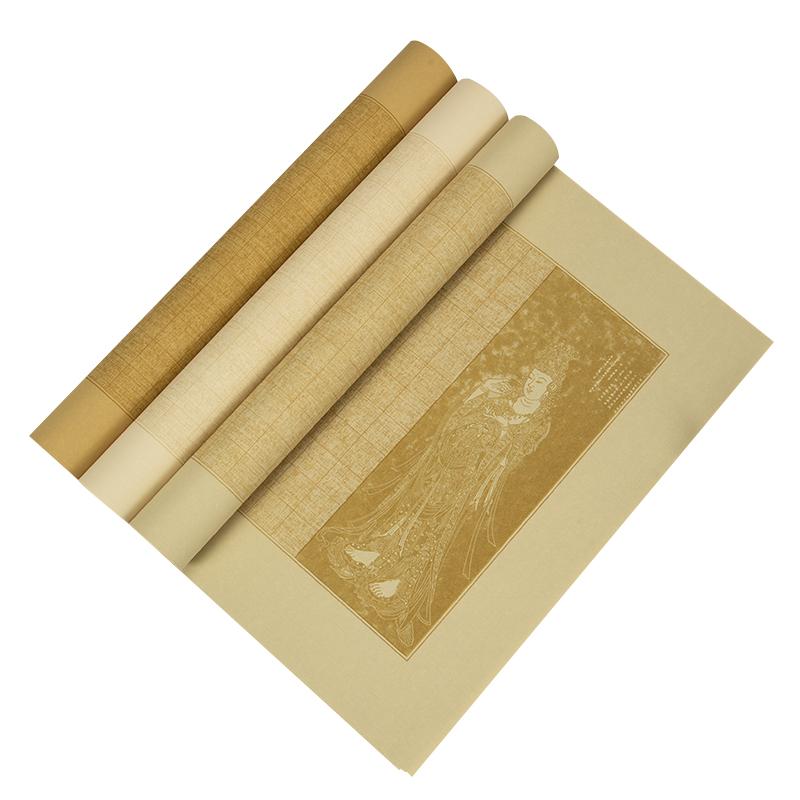 書道用紙 写経 小楷 細字用 練習 作品創作 半熟宣 288マス方眼 麻布調 ワックス加工 浸透しにくい 筆文..