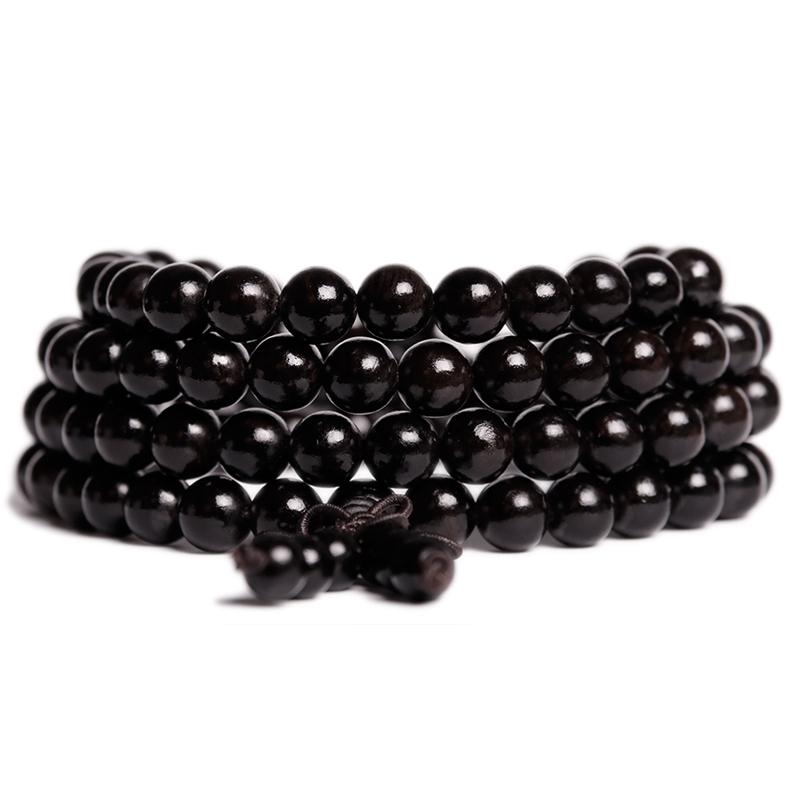 数珠 ペア 男女兼用 ブレスレット 腕輪 黒檀 紫光檀 希少材 老材 沈水 108玉 民族風 お守り 普段使い ..