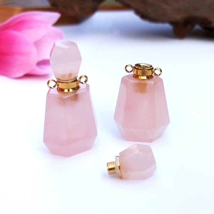 アロマボトル 石 ハート型 ローズクォーツ アメジスト スモーキークォーツ グリーンフローライト ペン..