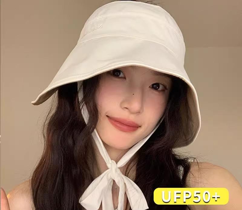 帽子 レディース サンバンイザー 女性 日焼け防止 旅行 レジャー アウトドア 春夏 オールシーズン シンプル 顔効果 リボン かわいい ピンク 黒 黄 韓国