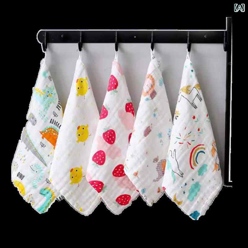 ベビー キッズ ガーゼタオル 正方形 綿 新生児 赤ちゃん 口拭き よだれ拭き 洗顔 沐浴 吸水速乾 幼稚園 保育園 フェイスタオル